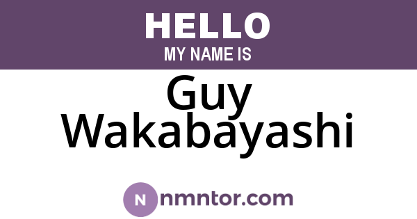 Guy Wakabayashi