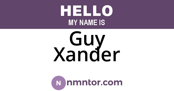Guy Xander