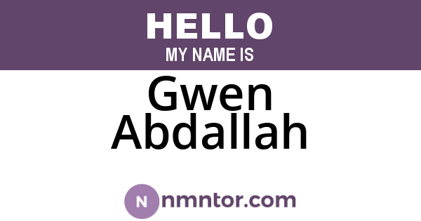 Gwen Abdallah