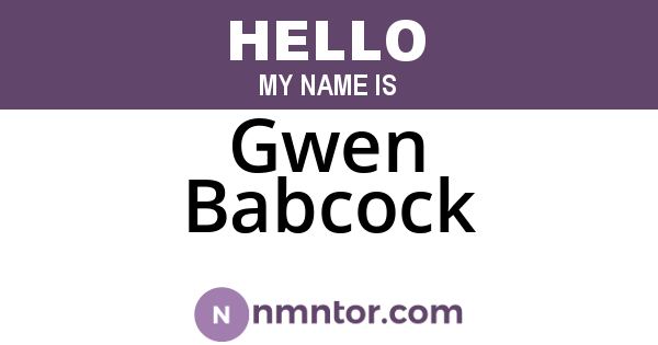 Gwen Babcock