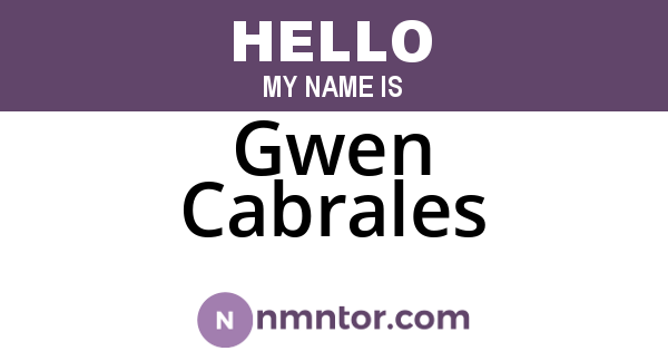 Gwen Cabrales