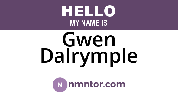 Gwen Dalrymple