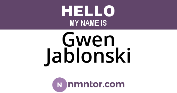 Gwen Jablonski
