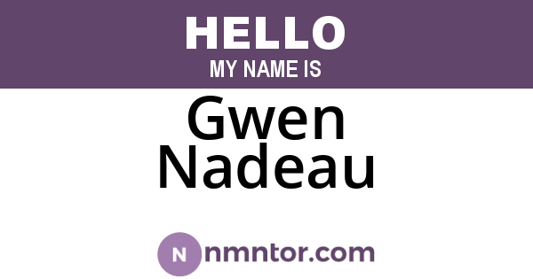 Gwen Nadeau