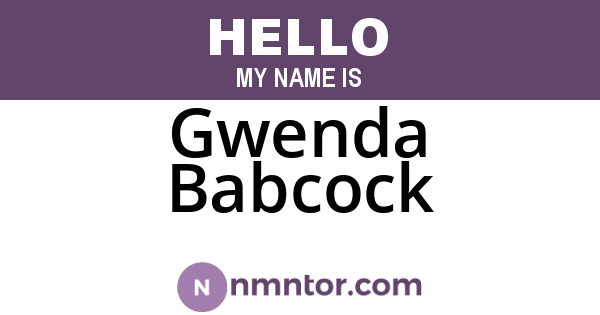 Gwenda Babcock