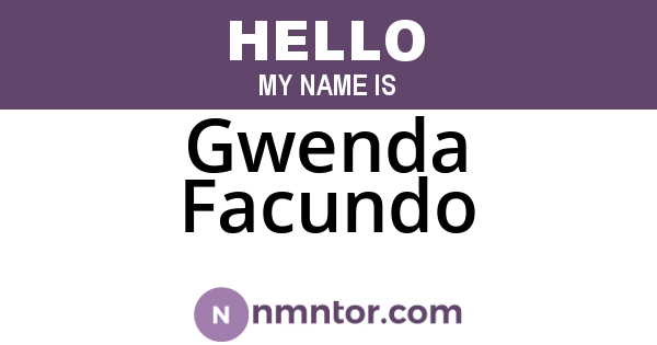 Gwenda Facundo