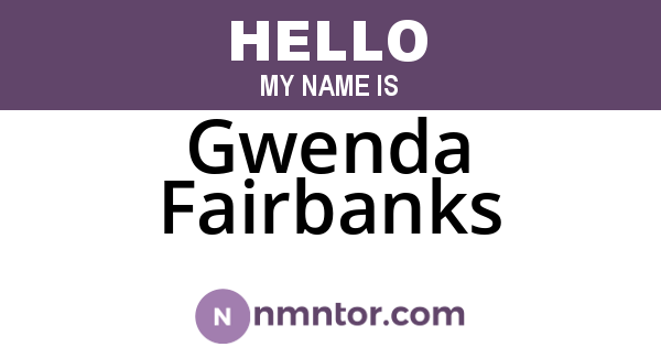 Gwenda Fairbanks