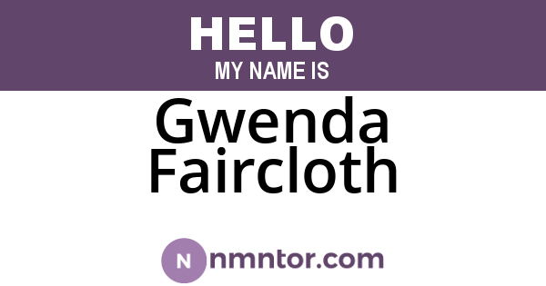 Gwenda Faircloth