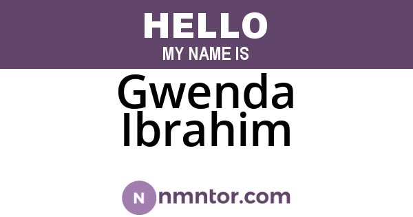 Gwenda Ibrahim