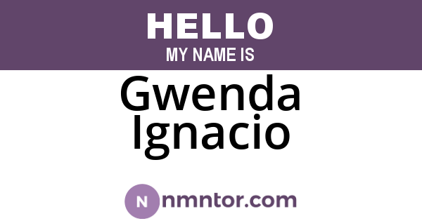 Gwenda Ignacio