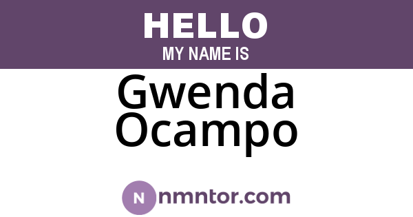 Gwenda Ocampo