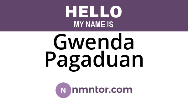 Gwenda Pagaduan