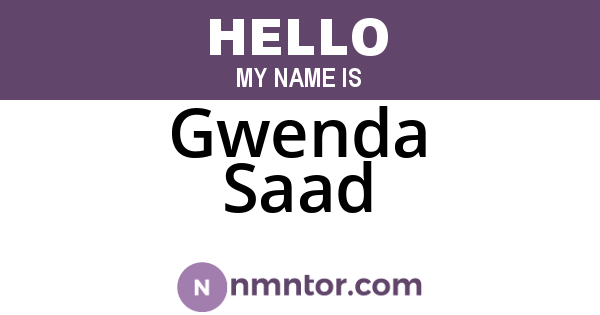 Gwenda Saad