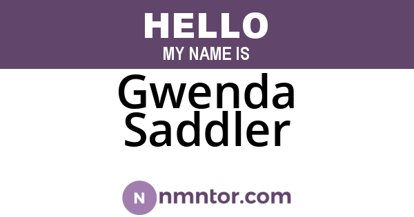 Gwenda Saddler