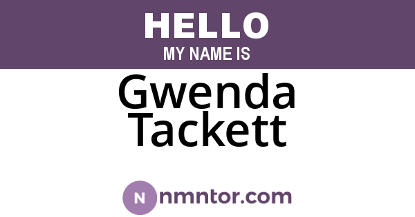 Gwenda Tackett