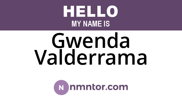 Gwenda Valderrama