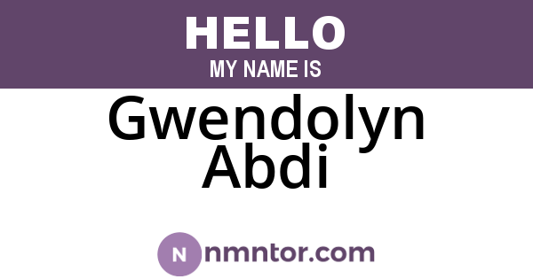 Gwendolyn Abdi