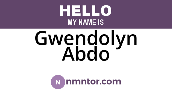 Gwendolyn Abdo