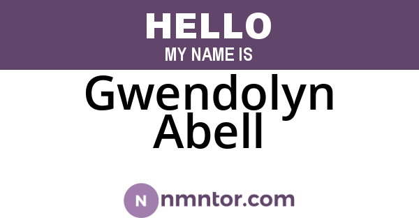 Gwendolyn Abell