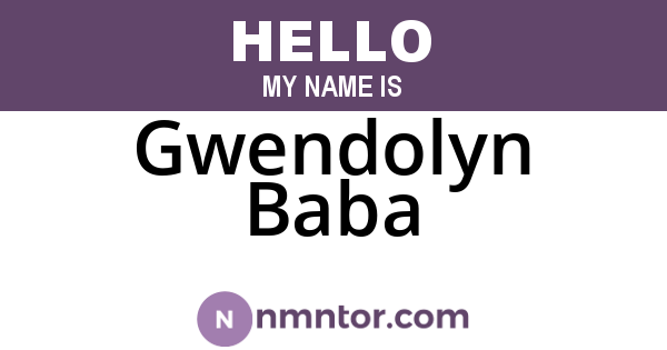Gwendolyn Baba