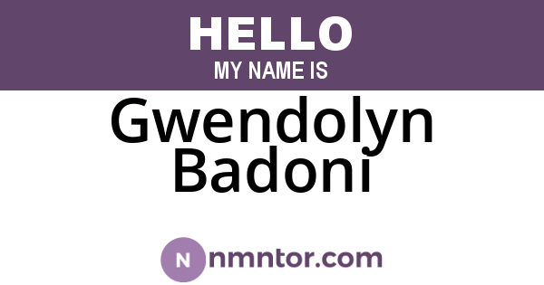 Gwendolyn Badoni
