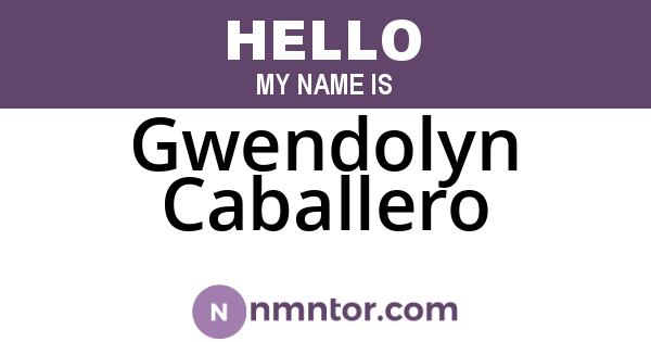 Gwendolyn Caballero