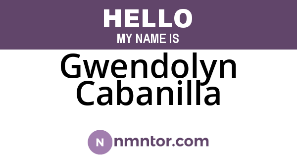 Gwendolyn Cabanilla