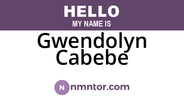 Gwendolyn Cabebe