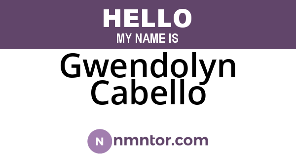 Gwendolyn Cabello