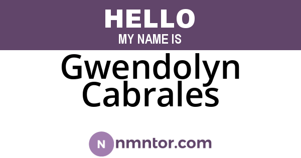 Gwendolyn Cabrales