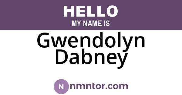 Gwendolyn Dabney