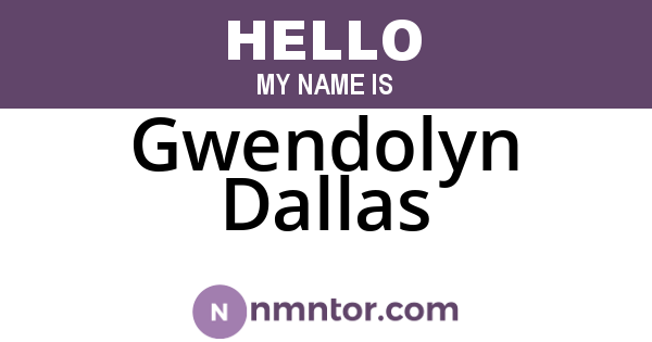 Gwendolyn Dallas