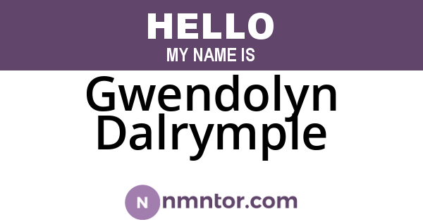 Gwendolyn Dalrymple