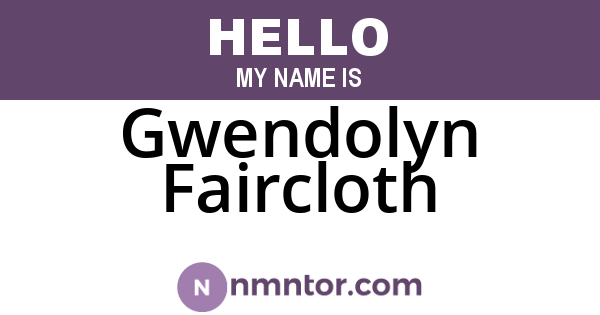 Gwendolyn Faircloth