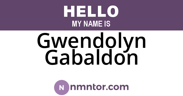 Gwendolyn Gabaldon