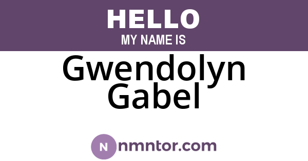 Gwendolyn Gabel
