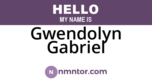 Gwendolyn Gabriel