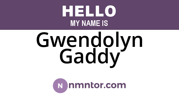 Gwendolyn Gaddy