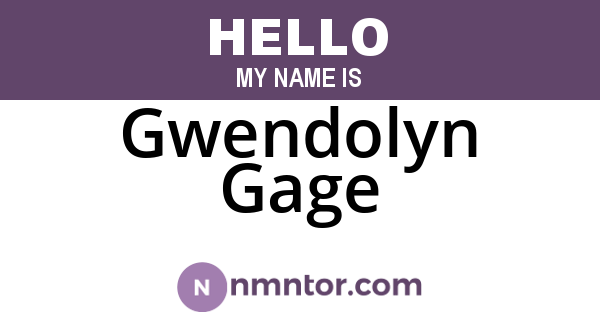 Gwendolyn Gage