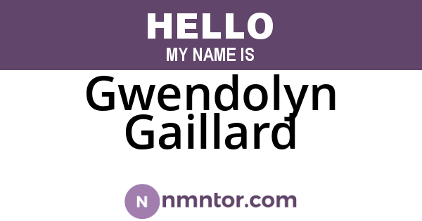 Gwendolyn Gaillard