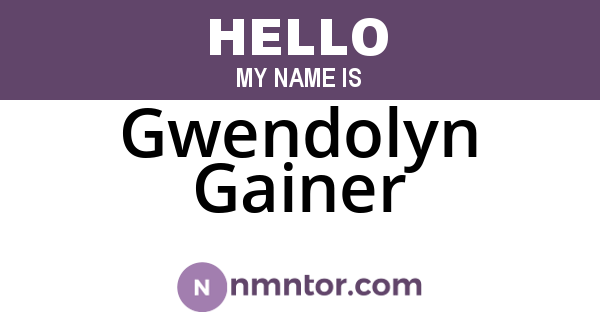 Gwendolyn Gainer
