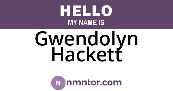 Gwendolyn Hackett