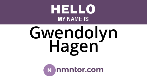 Gwendolyn Hagen