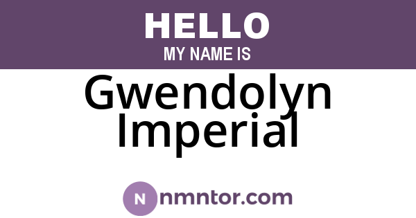 Gwendolyn Imperial