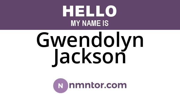 Gwendolyn Jackson
