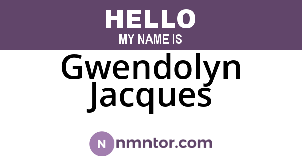 Gwendolyn Jacques