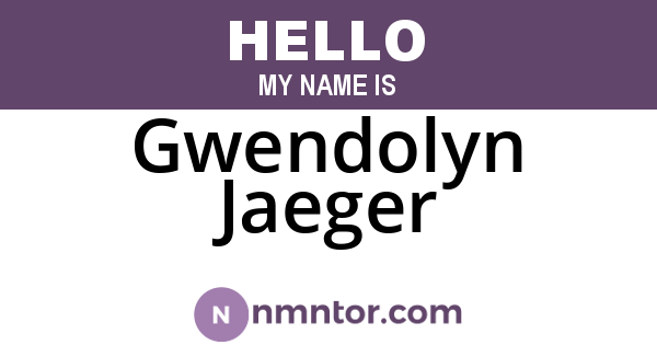 Gwendolyn Jaeger