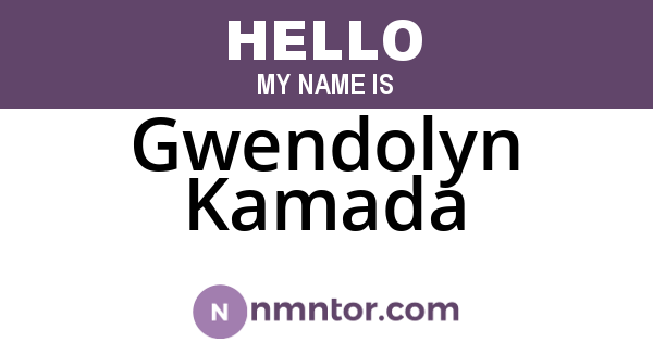 Gwendolyn Kamada