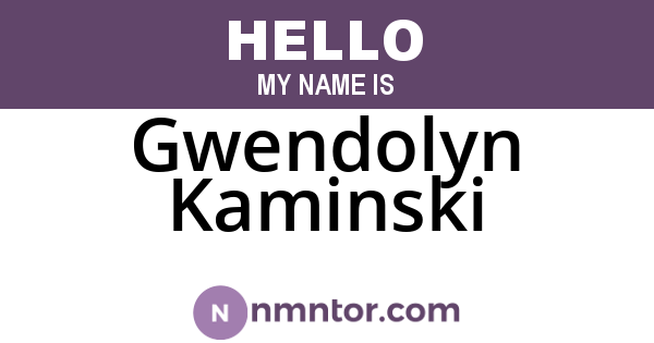 Gwendolyn Kaminski