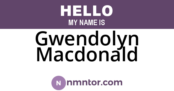 Gwendolyn Macdonald